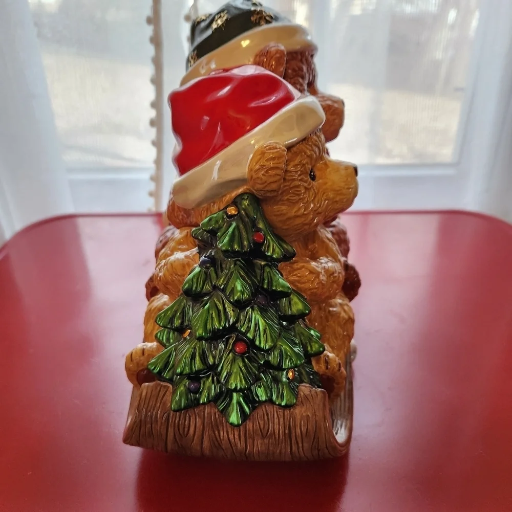 Radko Holiday Bear Cookie Jar